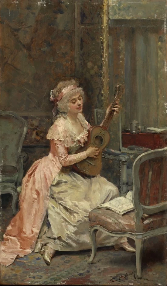 Raimundo Madrazo - Donna con una chitarra, Clark Art Institute, Williamstown